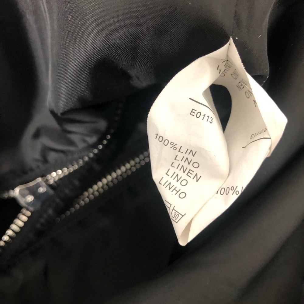 Luii Zippered Linen Black and Cream Two Length Jacket Size Small - Picture 10 of 11